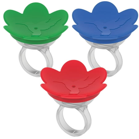 (3-Pack) - ZUMMR Hummingbird Ring Feeder (Red  Green and Blue)
