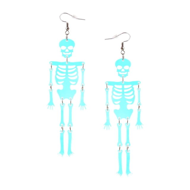 Pendientes de esqueleto de Halloween, pendientes colgantes, divertido vestido gótico de moda, pendientes espeluznantes decorativos Punk de moda para jinwen esqueleto de halloween