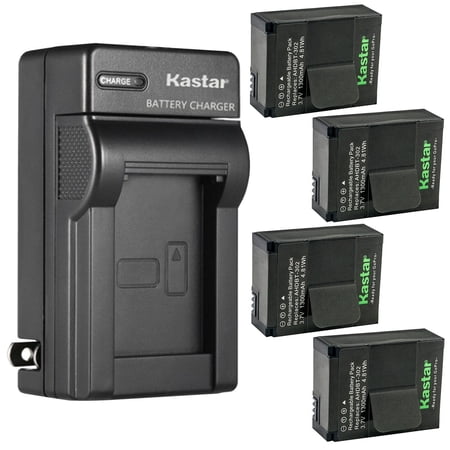 Kastar 4-Pack Battery and AC Wall Charger Replacement for SP-Gadgets POV Light and Powerbar Duo