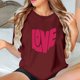 thumbnail image 4 of Camisetas de Manga Corta para Mujeres, Camiseta de Cuello Redondo Impresa de Moda, Primavera Y Verano Casual, 4 of 8