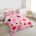 thumbnail image 3 of Homewish Red Black Planet Bedding Comforter Set,Cartoon Astronaut Rocket Twin Comforter Sets,Kawaii Stars Print Bedding Set For Boys Girls,Breathable Home Decor Reversible,2-Piece, 3 of 8