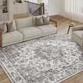 thumbnail image 2 of WIPONKEN 5x7 Area Rugs for Living Room Bedroom Dining Room Office Farmhouse, Machine Washable Non Slip Vintage Persia Rug Black, 2 of 10