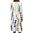 thumbnail image 4 of Long Sleeve Midi Dresses for Women Wrap a Line Maxi Dress Long Loose Casual Floral Dresses, 4 of 5