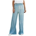 thumbnail image 2 of Kiplyki Wide Leg Pants Women Gradient Printed Pockets Elastic Waist Loose Wide Leg Pants, 2 of 7