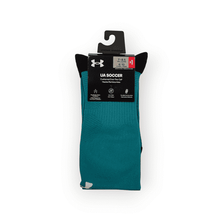 UA Soccer Over-The-Calf Socks M-7-8.5/ W 6-10 Teal