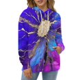 thumbnail image 4 of Golden Splash on Purple Blue Canvas 3d Sweatshirts Hoodie Fashion Casual Personality Men's Women Street Hoodie Pullovers Long Sleeve Comfortable Top, 4 of 6