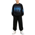 thumbnail image 2 of NAISIBABY Boys 2 Pieces Outfit Sets Size 8, Pants +Sweatshirt Long Sleeve Crewneck Graphic Set Blue, 2 of 6