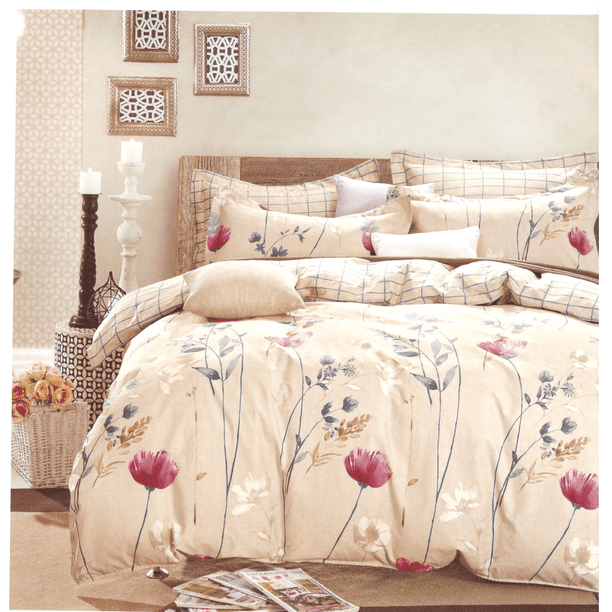 Victoria's Rose100% Cotton Printed Duvet Cover 3 Pieces ...