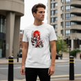 thumbnail image 3 of Smartprints Japanese Koi Fish Red Sun Sakura Men's T-Shirt White, Cotton, S, 3 of 4