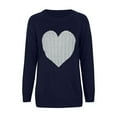 thumbnail image 3 of Sweaters for Women 2025 Valentines Long Sleeve Crewneck Knitted Casual Jumper Tops Womens Pullover Sweaters, 3 of 6