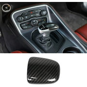Voodonala for Challenger Gear Shift Knob Cover Trim Accessories for Dodge Challenger Charger 2015 up (Carbon Fiber