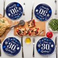 thumbnail image 7 of Jestar 96Pcs 30th Birthday Party Plates and Napkins Party Supplies Navy Blue Silver, 7 of 7