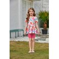 thumbnail image 2 of Arshiner Girls Summer Outfits Short Sleeve Ruffle Hem Top and Biker Shorts Set Girl Clothes, 2 of 5