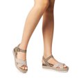 thumbnail image 6 of DREAM PAIRS Women's Stylish Platform Espadrille Wedge Sandals Round Toe Summer Causal Shoes Crisscross Band Adjustable Ankle Strap Buckle, 6 of 7