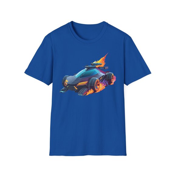 Car Graphic Unisex Cotto Softstyle Art Design with Hot Wheels Artwork Tee 3