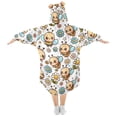 thumbnail image 2 of Dailycode Wearable Blanket Hoodie Oversized Sherpa Flannel Blankets with Pocket for 3-14 Year Old Cute Cartoon Bee, 2 of 7