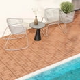 thumbnail image 4 of Costway 36 PCS Interlocking Deck Tiles 12" x 12" Waterproof All Weather Flooring Covering Brown, 4 of 9