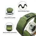 thumbnail image 3 of Dwitch Watch Band for Apple Watch Ultra 2/1 Series 9/8/7/6/5/4/3/2/1 Flexible Nylon Strap Adjustable Velcro iWatch Bands for Men and Women 49mm 45mm 44mm 42mm,Armygreen, 3 of 6