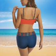 thumbnail image 4 of IDALL Bikini Sets Bestselling Bikini Women Plus Size Tankini Swimsuits Two Piece Color Block Cutout Flowy Tummy Bathing Suits With Shorts Bathing Suit Swim Suits for Women 2025 Wine 5XL, 4 of 6