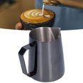 thumbnail image 1 of Jarra de café de acero inoxidable de 600ml, taza para espumar café con leche, jarra humeante con boca puntiaguda con etiqueta, 1 of 14