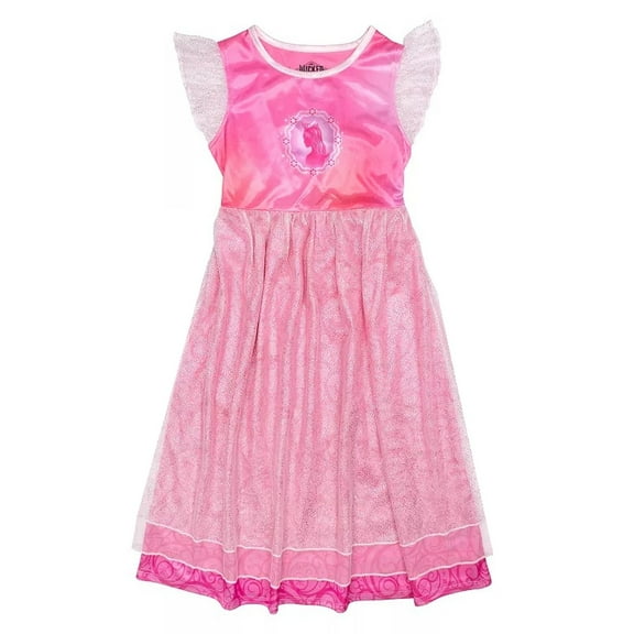 Girls' Wicked Glinda Good Witch of the East Tiered Tulle Pink Nightgown, Gown, Size 4