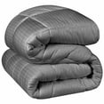 thumbnail image 2 of Superior Striped Down Alternative Comforter, Twin/ Twin XL, Silver, 2 of 12