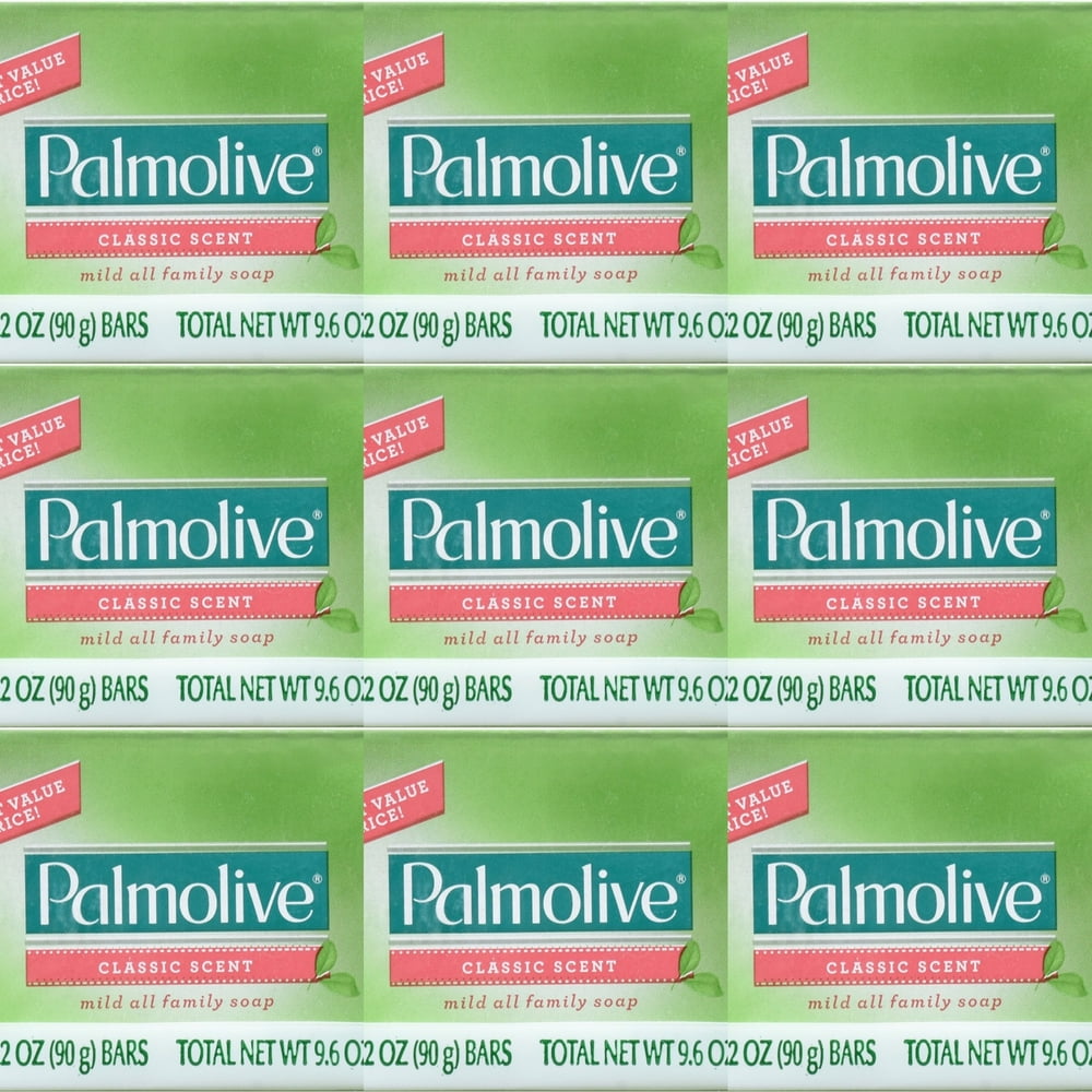 Palmolive Classic Scent Mild All Family Soap 9 Bars, 3.2 oz each