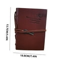 thumbnail image 2 of Vintage Leather Notebook, Travel Journal, 160 Pages, Durable Leather Cover, Compact Size 14x10.5cm, Perfect for Writing, Diary, and Note-taking, 2 of 7