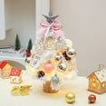 thumbnail image 1 of Árbol de Navidad flocado traje rosa escritorio árbol de Navidad decoración regalo árbol de Navidad decoración bricolaje árbol de Navidad mini, 1 of 6