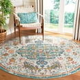 thumbnail image 3 of SAFAVIEH Madison Joandra Southwestern Area Rug, Grey/Light Blue, 9' x 9' Round, 3 of 8