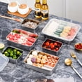 thumbnail image 3 of Cuenco cuadrado de acero inoxidable engrosado Plato cuadrado rectangular Cuenco para porciones de buffet Bandeja más profunda Cuenco para verduras de comida rápida con tapa Caja cuadrada, 3 of 4