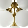 thumbnail image 4 of DecMode 25" x 65" White Metal 10 Light Chandelier with Suspension Rod, 1-Piece, 4 of 9