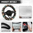 thumbnail image 4 of Uorisanigo Aztec Print Steering Wheel Cover for Women Sunflower 15 Inch Car Steering Wheel Cover with Elastic Ddge Breathable Car Steering Protector for Winter Car Accessories Gift for Wife, 4 of 8