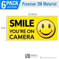 thumbnail image 2 of Vinyl Friend Security Camera Recording Decal Sticker Packs, 6 Pack Smile You're on Camera -, 2 of 5