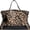 Black, variant on Leopard Print Large Tote Bag for Women - Shoulder/Crossbody with Rivet Design