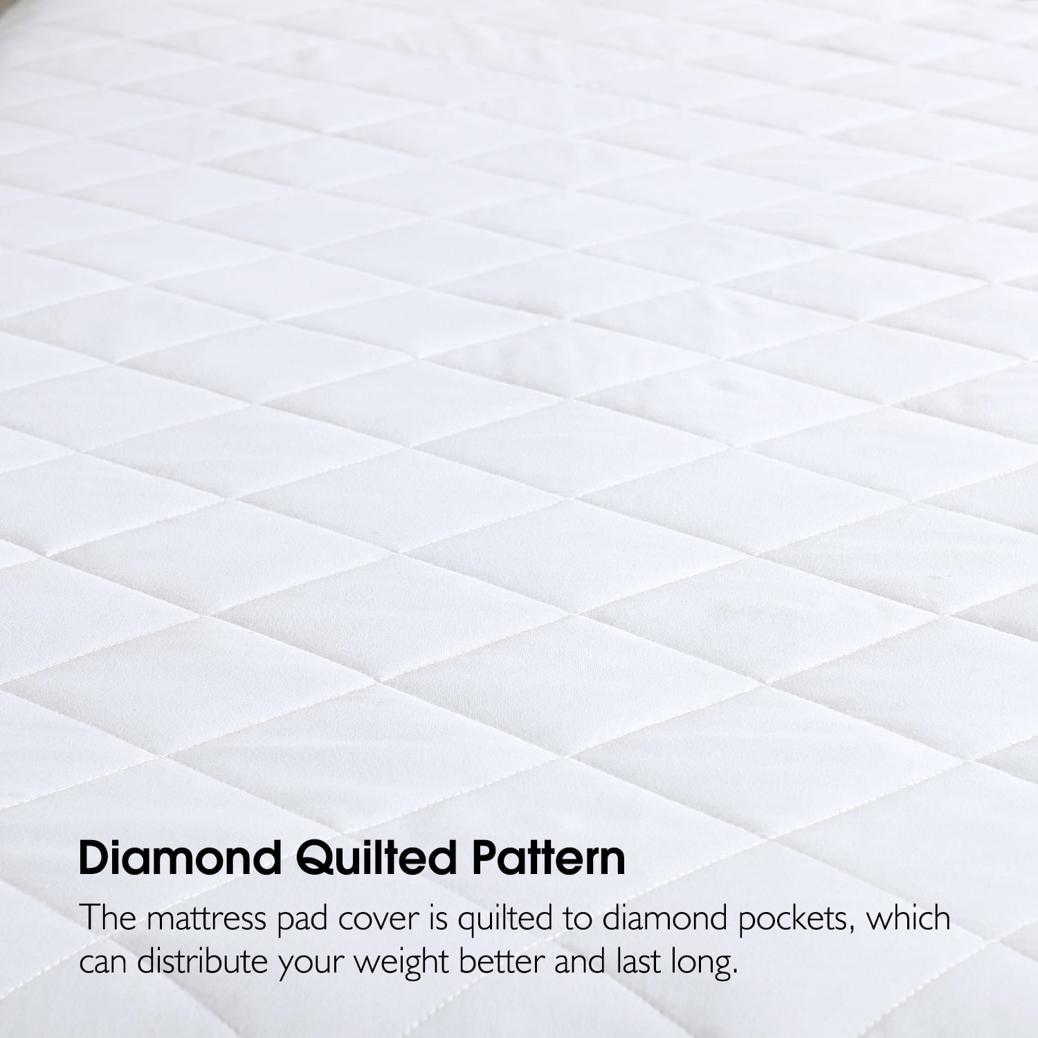 JML Quilted Fitted Mattress Pad, Queen
