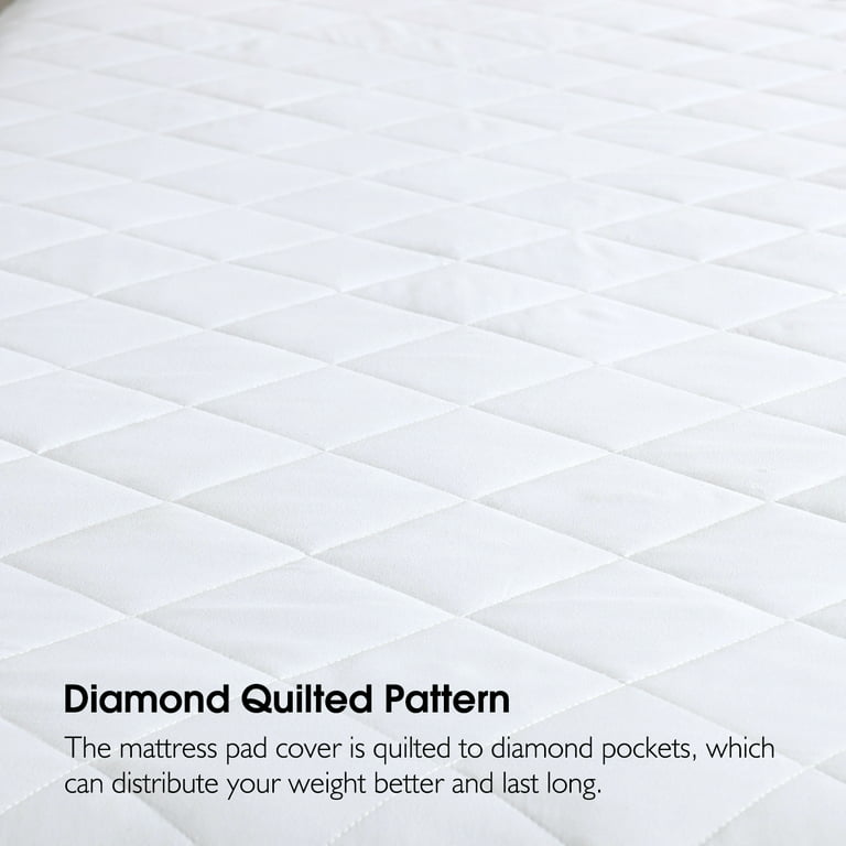 Jml Queen Waterproof Mattress Protector,Quilted Fitted Mattress Pad Fits Up to 16 inch Deep, White