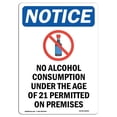 thumbnail image 1 of SignMission OS-NS-A-1218-V-16005 Panneau d'Avis OSHA 12 x 18 Po - Avis Sans Alcool, 1 of 1