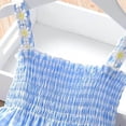 thumbnail image 6 of XUNKUSGA Newborn Infant Baby Girl Princess Dress Cotton Toddler Girl Clothes Sleeveless Cute Flower Sundress Summer Beach Dresses for Girl 2-7 Years,Blue, 6 of 7