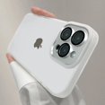 thumbnail image 3 of Funda de protección de cámara de Metal de lujo para iPhone 15 14 Plus 13 12 11 Pro Max, armadura transparente a prueba de golpes, cubierta dura de parachoques suave, 3 of 5