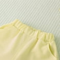 thumbnail image 5 of XZNPDUCQ Toddler Girls Short Sleeve Polo T Shirts Top and Elastic Shorts Cartoon Print Set 2Pcs Summer Set kids Casual Elastic Shorts 2Pcs Dailywear Yellow，6-12 Months, 5 of 9