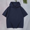 thumbnail image 3 of YunPes Boys Short Sleeve Hoodie,Youth Athletic Workout Pullover,Kids Sports Soccer Baseball Lightweight Hooded T-Shirt for Teen Girl, 3 of 8
