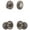 Antique Pewter, variant on Grandeur 827251 Circulaire Solid Brass Single Cylinder Keyed Entry Knobset And Deadbolt