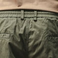 thumbnail image 6 of YLSDY Mens Classic-Fit Cargo Shorts for Hiking Climbing Cotton Elastic Waist Multi-Pocket Summer Workout Gym Camping Shorts Army Green XL, 6 of 9