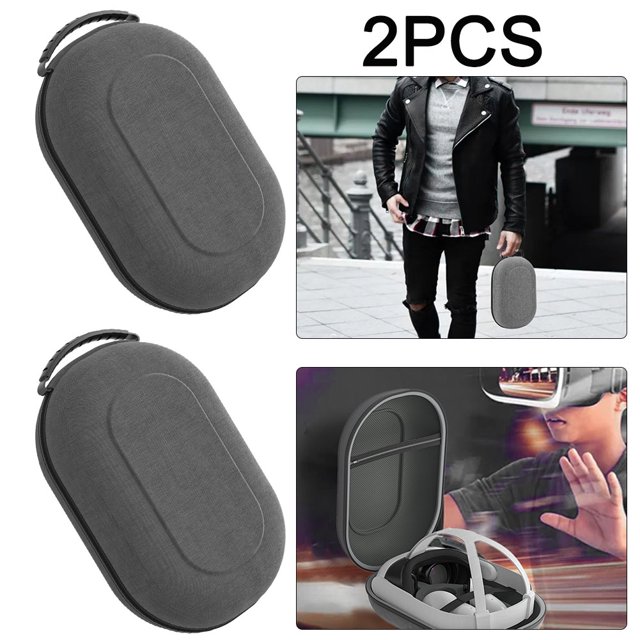 2 Uds Estuche Transporte Duro Almacenamiento A Prueba Golpes para Accesorios Meta Ques 3 VR