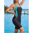 thumbnail image 7 of Women's Boyleg One Piece Swimsuit Racerback Athletic Bathing Suit, 7 of 7