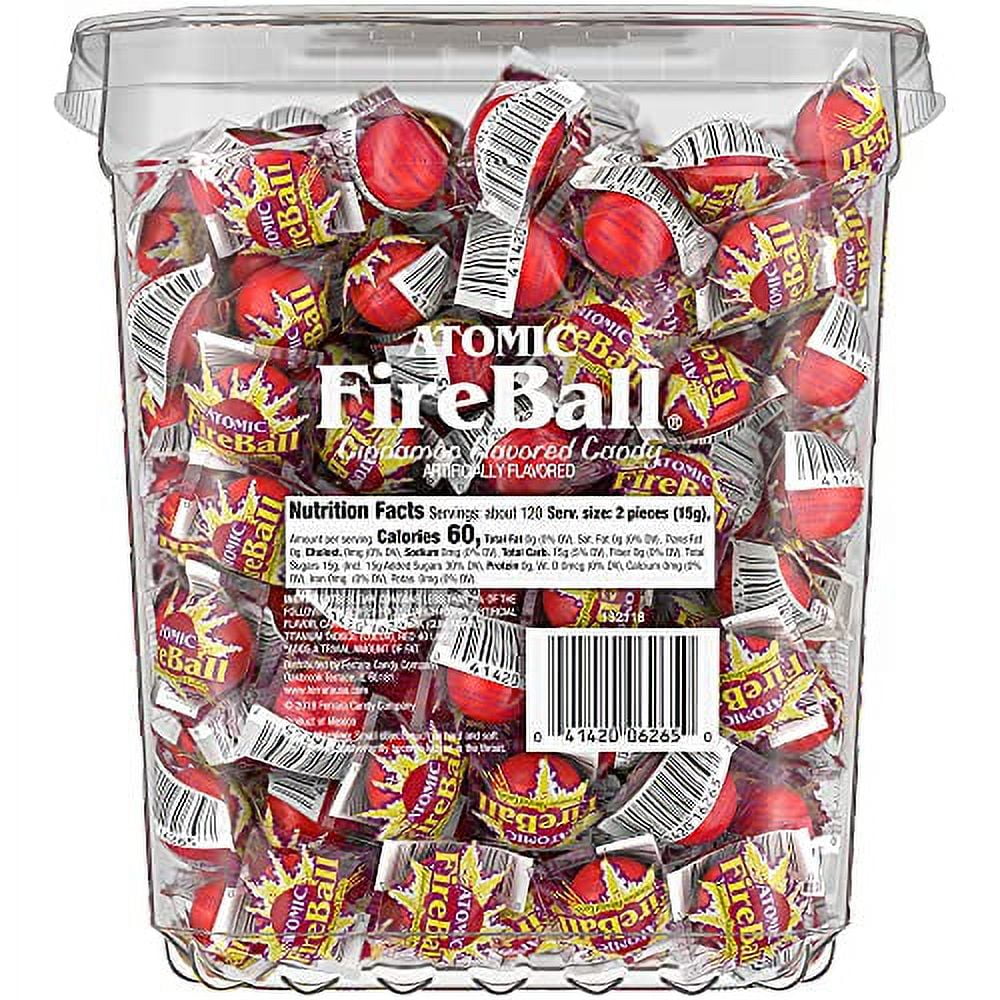 Atomic Fireballs Candy 4.05 Pound Bulk Tub