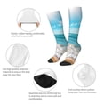 thumbnail image 6 of Lsque Sunny Ocean Waves Printed Crew Socks Men's Women's LightWeight Thin Casual Calf Socks ,Knee High Socks,Cotton Socks, 6 of 9