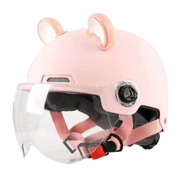 Casco Jet Casco Media Cara para Ciclomotor Motos Electricas Calle Rosa Cola Sombrero de choque Walmart en linea