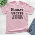 thumbnail image 2 of Kids Hooray Sports Do The Thing Win The Points Shirt, Youth Kids Boy Girl T-Shirt, Football Baseball Basketball, Light Pink, X-Large, 2 of 4